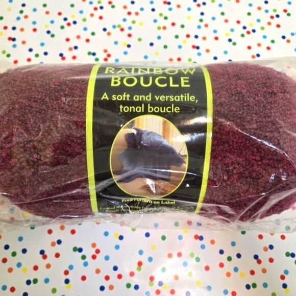 JUMBO SKEIN SENSATIONS RAINBOW BOUCLE YARN  11 OZ SKEIN, 853 YARDS! - Picture 3 of 8